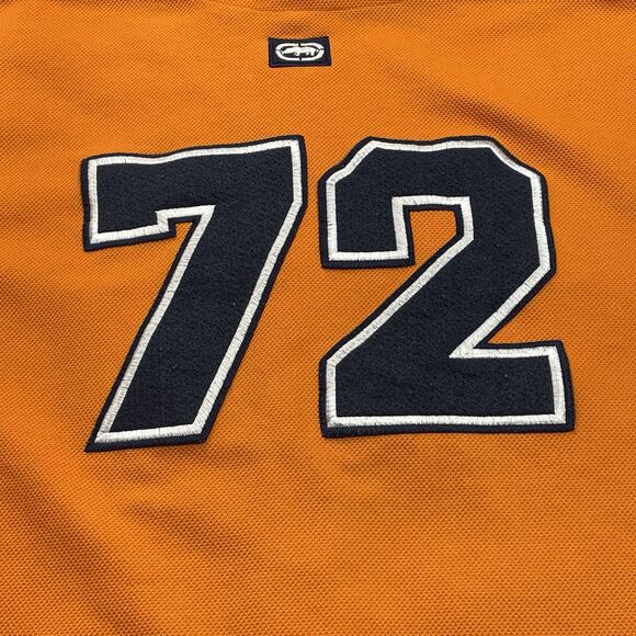 Vtg Ecko Unltd Jersey Shirt Men’s Extra Large Orange Hockey #72 Rhino Skater XL - Picture 14 of 16